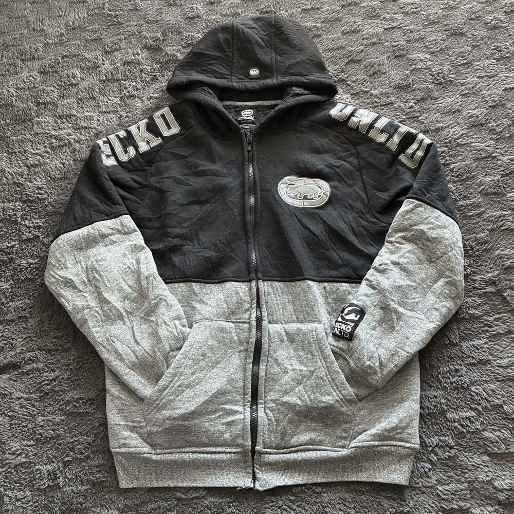 Y2K Ecko Unltd Spellout Zip Hoodie